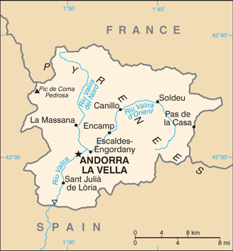 Mapa Andory