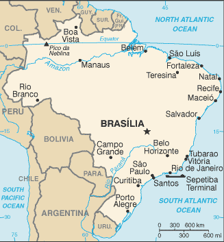 Mapa Brazylii