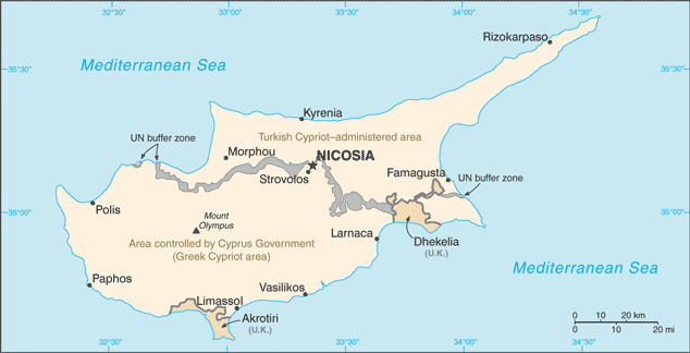 Mapa Cypru