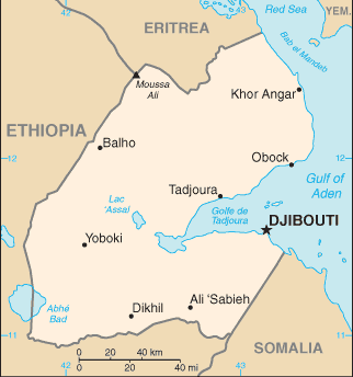 Mapa Dżibuti