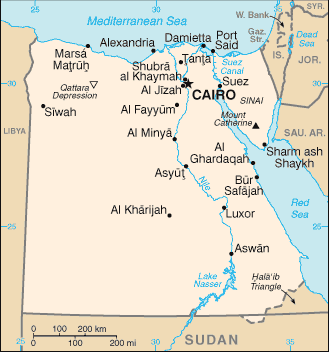 Mapa Egiptu