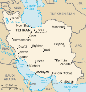 Mapa Iranu