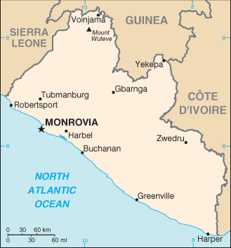 Mapa Liberii