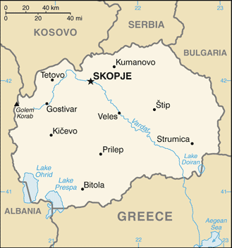 Mapa Macedonii