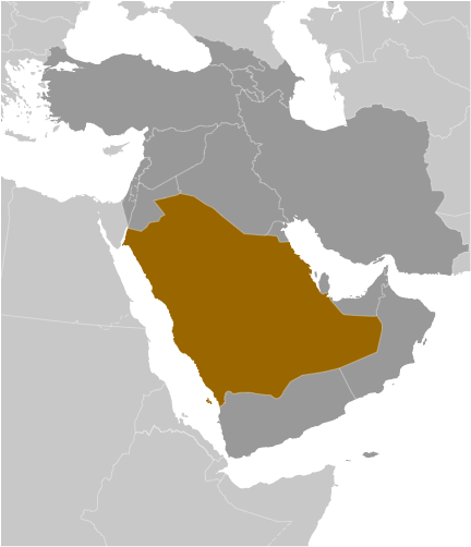 Arabia Saudyjska mapa