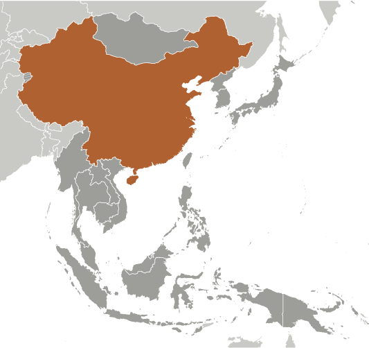 Chiny mapa