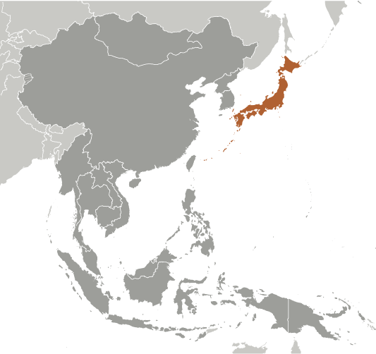Japonia mapa
