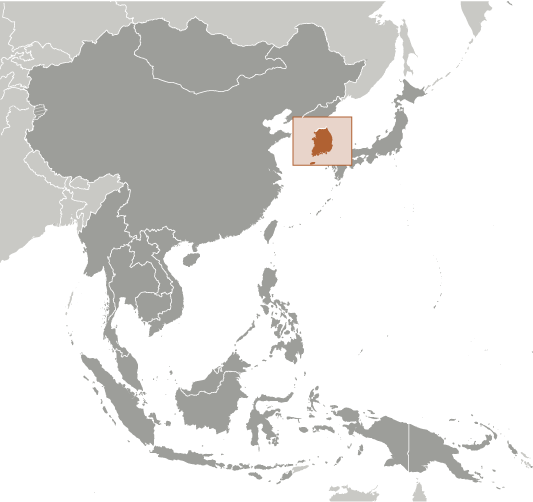 Korea Południowa mapa