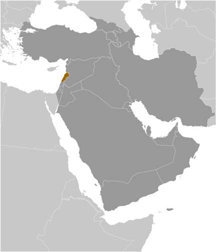Liban mapa
