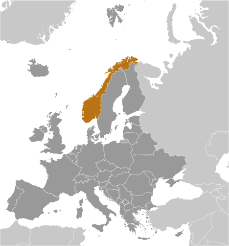 Norwegia mapa