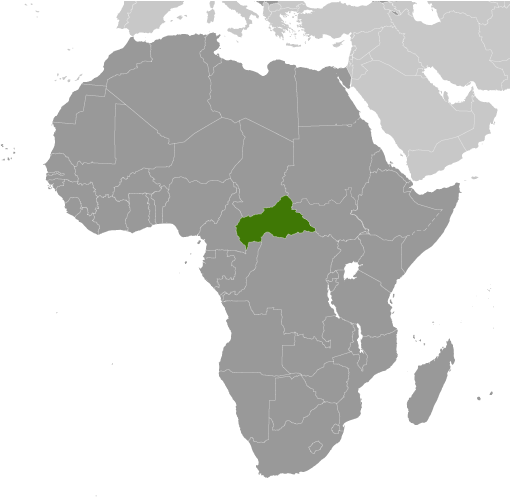 Republika Środkowoafrykańska mapa