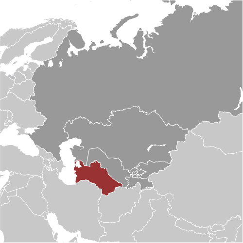Turkmenistan mapa