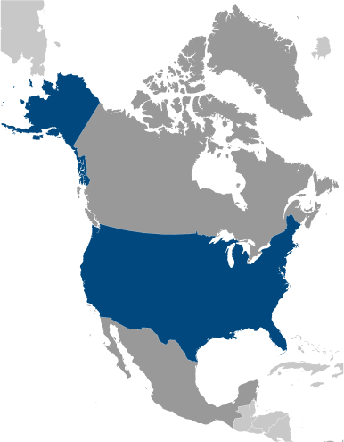 Stany Zjednoczone mapa