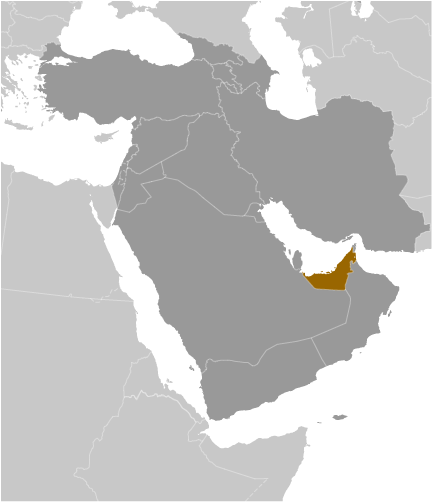 Zjednoczone Emiraty Arabskie mapa