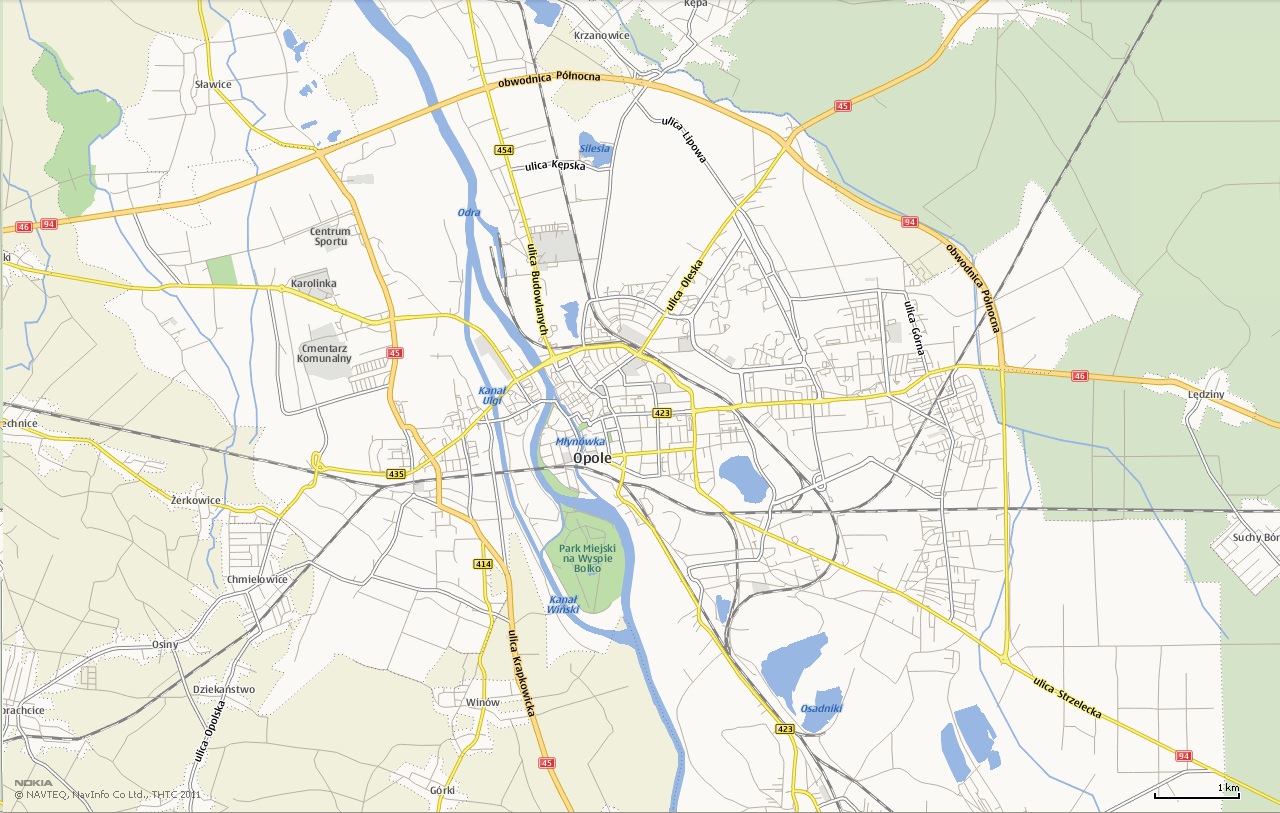 Mapa Opole
