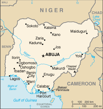 Mapa Nigerii