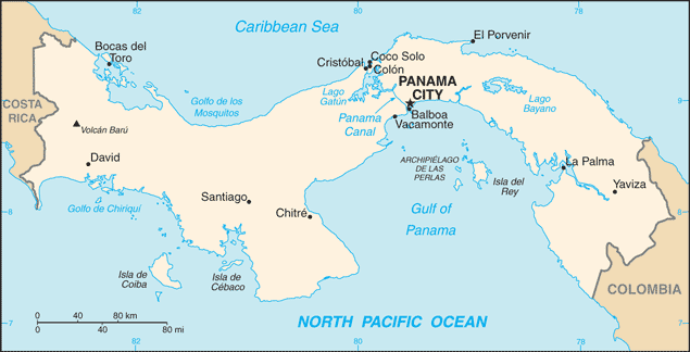 Mapa Panamy