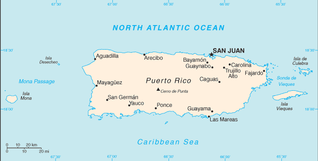 Mapa Portoryko
