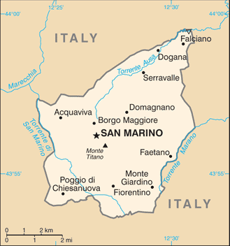 Mapa San Marino