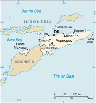 Mapa Timor Wschodni