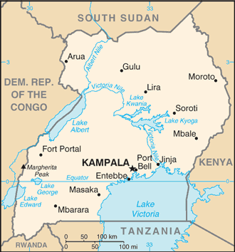 Mapa Uganday