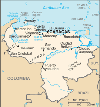 Mapa Wenezueli