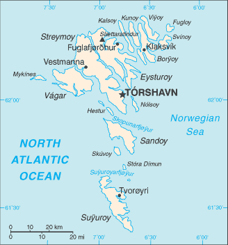 Mapa Wysp Owczych